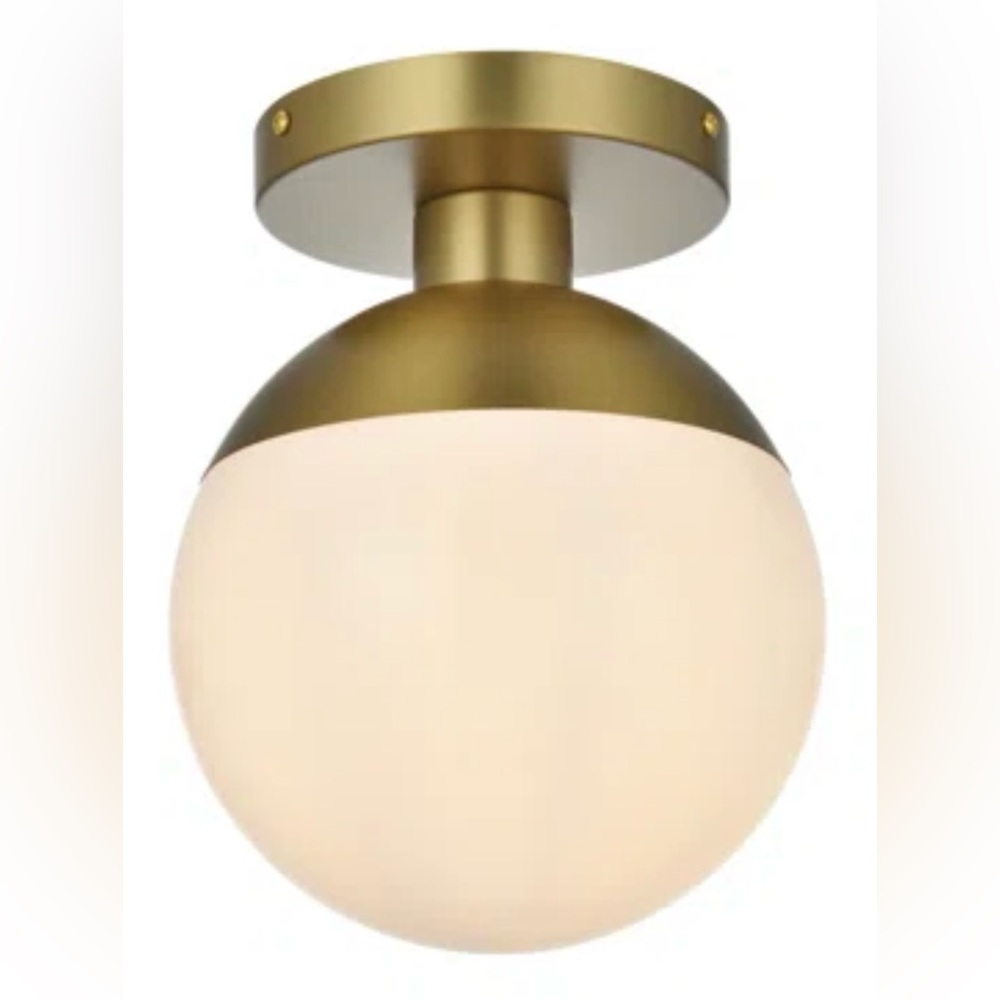 Modern Gold and White Ceiling Light Fixture
